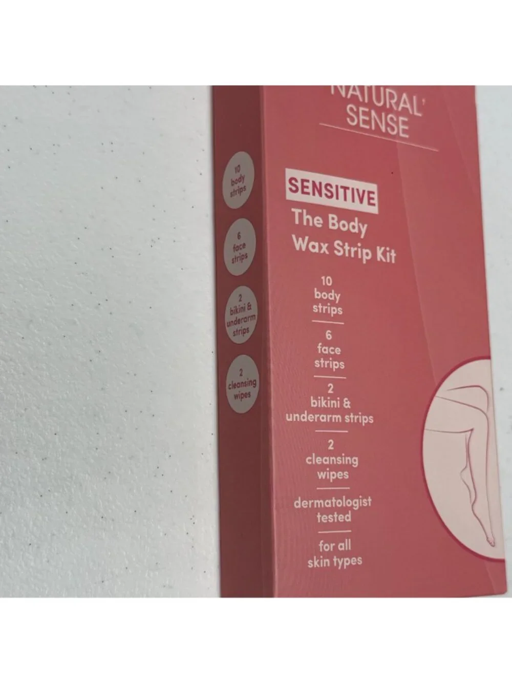 Natural Sense Sensitive Body Wax Strip Kit 20 Pc Hair Removal NWT